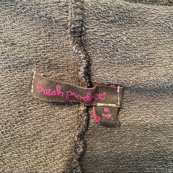 Fresh Produce Zip Front Gray Hoodie - M - Picture 4 of 8
